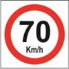 تابلوی "حداکثر سرعت 70 کیلومتر در ساعت" قطر 45 کارتن پلاست 